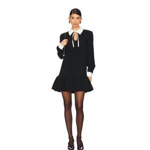 Cinq à Sept’s Cala minidress size 8 New crepe black Academia Preppy Goth Grunge